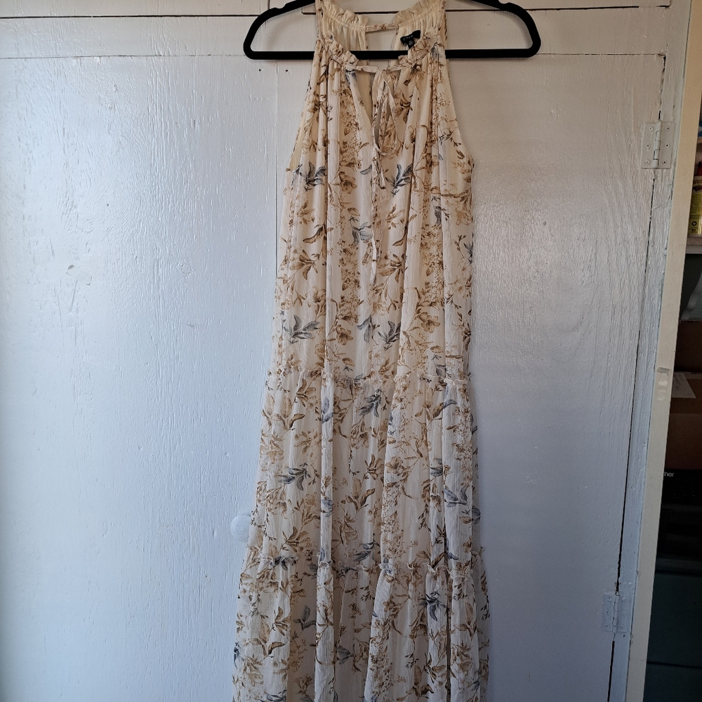 Drew by Anthropologie Naomi Vintage Floral Halter Maxi Dress SZ M